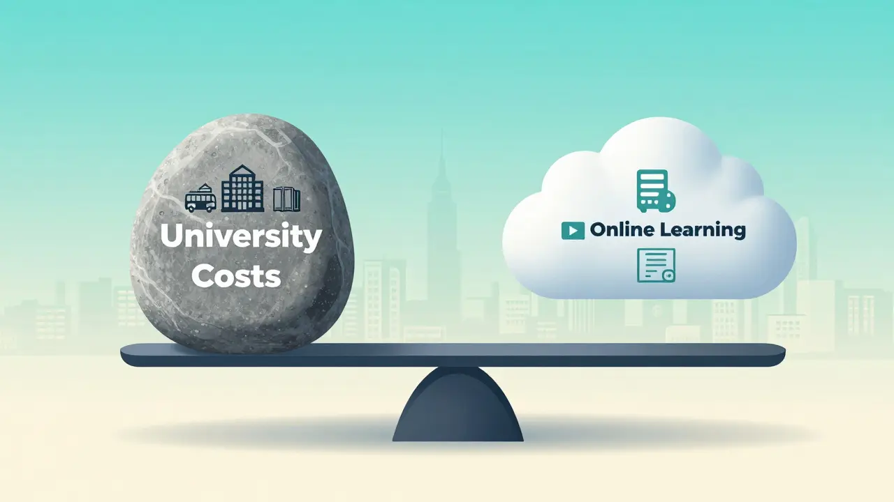 Цифровая весы: традиционное образование против онлайн-обучения.