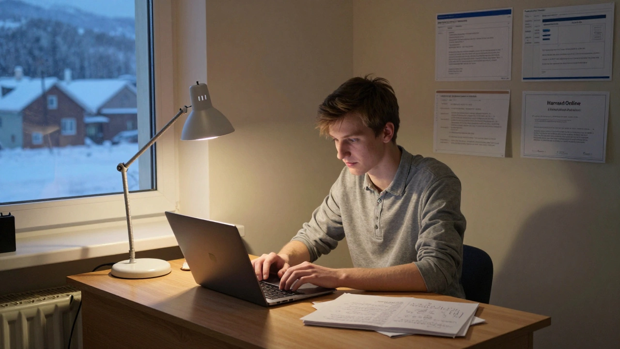 Российский студент учится дома с GitHub-проектами и сертификатом Harvard Online.