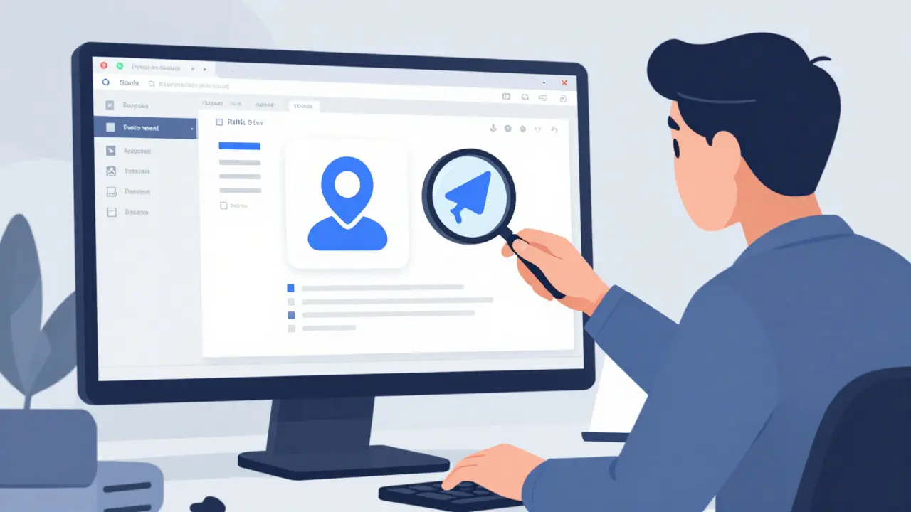 Тестировщик анализирует интерфейс и отмечает ошибку с помощью лупы.